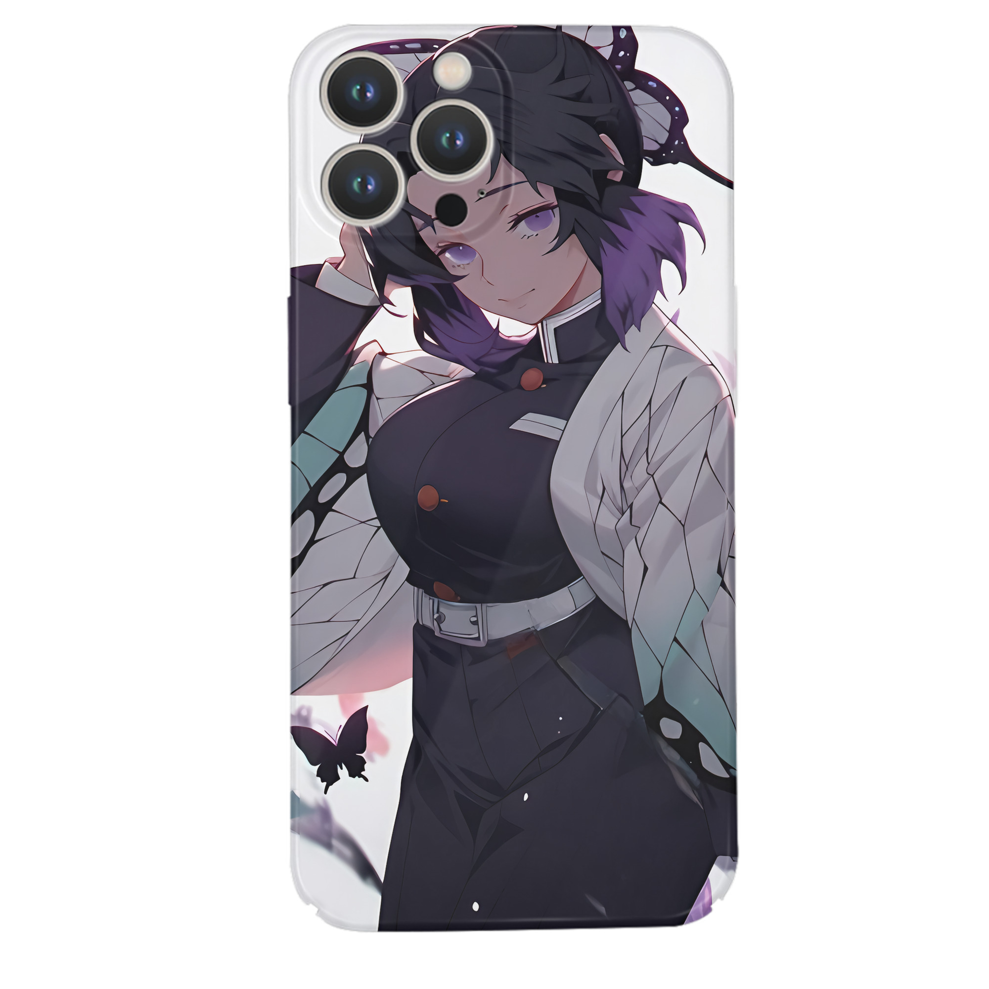 （画像用） 鬼滅の刃（きめつのやいば）蟲柱-胡蝶 しのぶ／こちょう しのぶ Kochou Shinobu 【iPhone 14シリーズ対応】ハードケース
